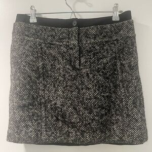 LOFT Monochrome Patterned Mini Skirt